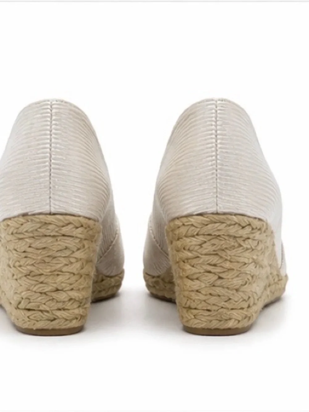 Lauren Ralph Lauren Women's Cream Peep-Toe Wedge Espadrille
